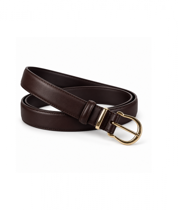 Женский кожаный ремень арт. ZRK0110 BROWN