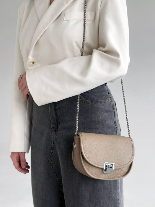 Женская кожаная сумка арт. ZHS279 BEIGE