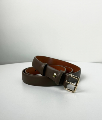 Женский кожаный ремень арт. ZRK0111 BROWN