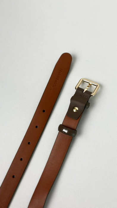 Женский кожаный ремень арт. ZRK0111 BROWN