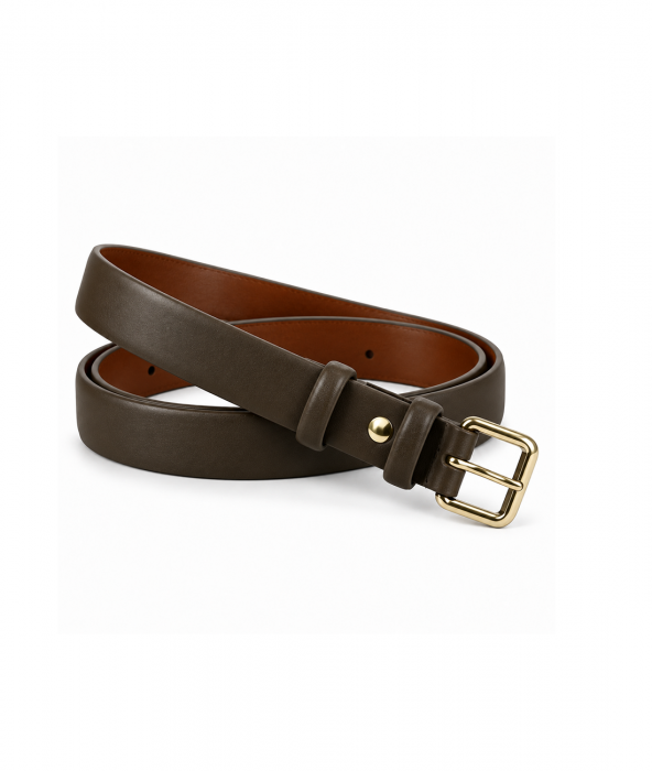 Женский кожаный ремень арт. ZRK0111 BROWN
