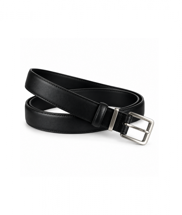 Женский кожаный ремень арт. ZRK085 BLACK GLOSS