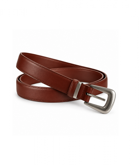 Женский кожаный ремень арт. ZRK086 BROWN