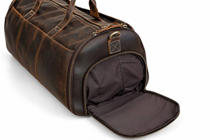 Кожаный портплед арт. DS036 DARK BROWN