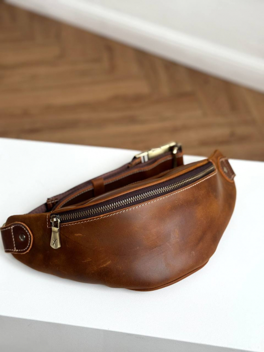 Мужская поясная сумка арт. SP024 BROWN